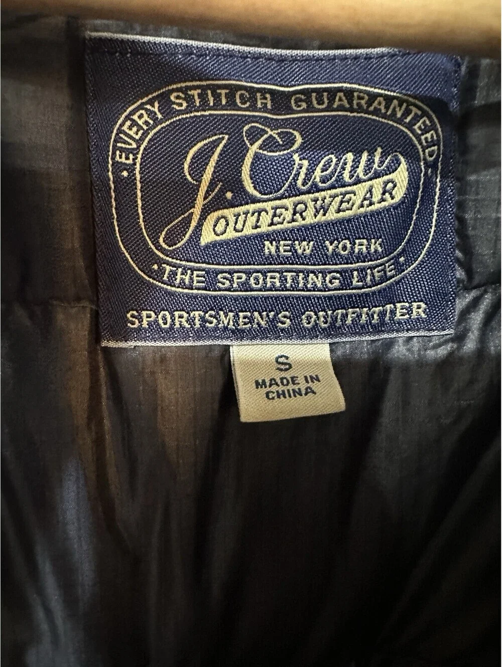 J. Crew Men’s Down-Filled Quilted Puffer Jacket Men’s MEDIUM Black Excellent